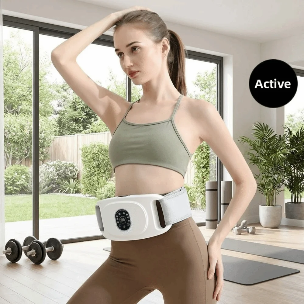 Electric Body Slimming Massager Vibration Smart Design Electric Slimming Belt Fat Burning LED Display Abdominal Massage Machine