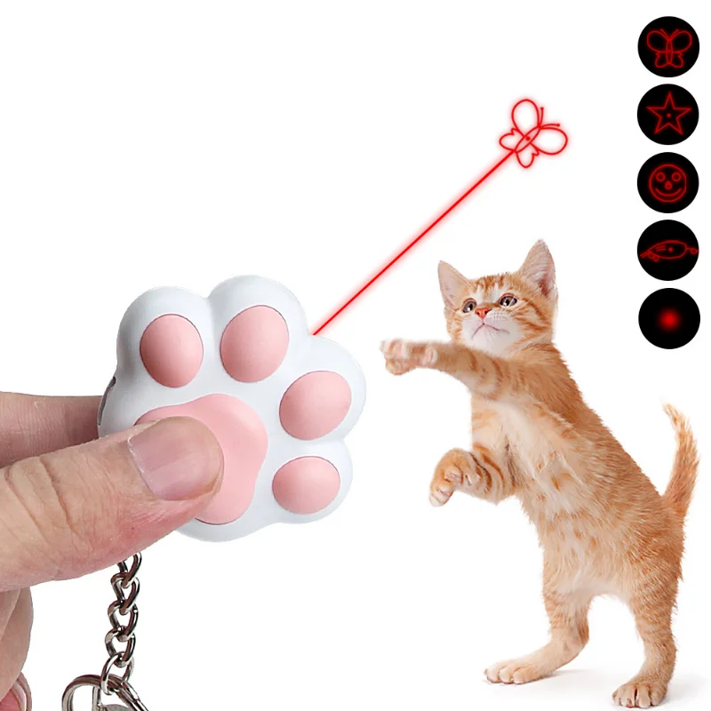 Pet Cat Toys USB Rechargeable Multifunctional Pets Laser Toy for Cats Interactive Funny Kitten Training Laser Toy Pet Supplies