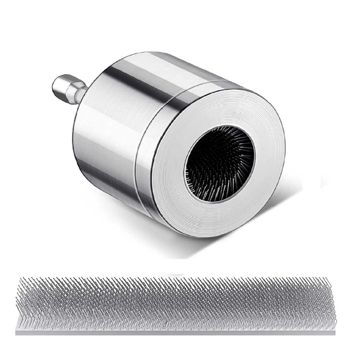 Nettoyeur de tuyaux en métal et cuivre avec 1 brosse de resubdivision, tube de livres, brosse pour perceuse électrique, 1 po, 2 po