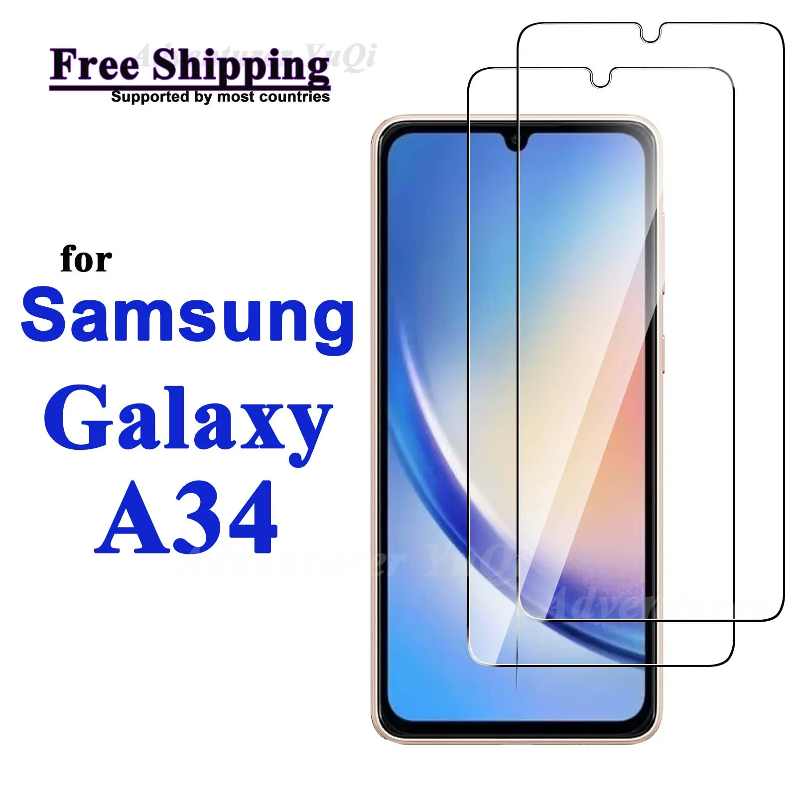 

Защита экрана для Galaxy A34 Samsung, закаленное стекло HD 9H, высококачественный алюминиевый чехол с защитой от царапин, бесплатная доставка