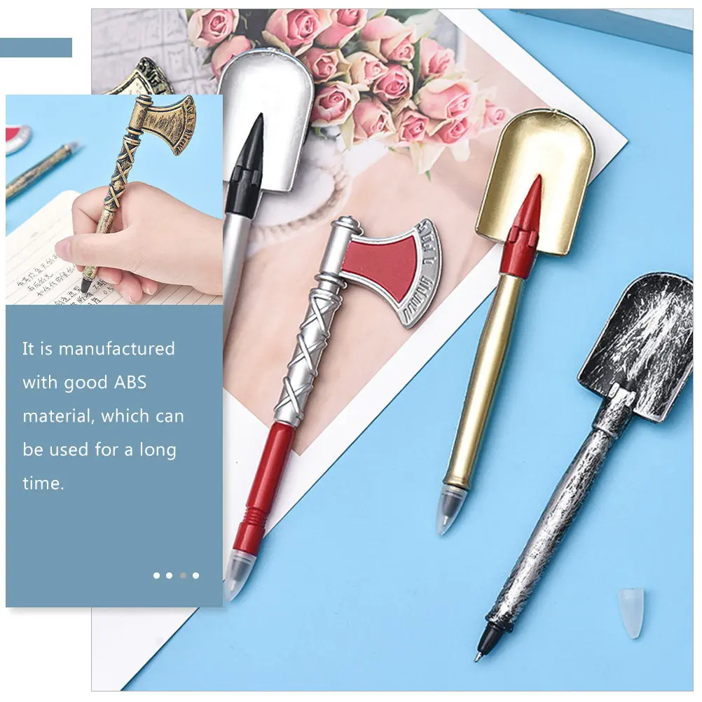 

4Pcs Decorative Ballpoint Pen with Unique Style Long-Lasting ABS Material Lightweight Writing Instrument for Students Daily Use