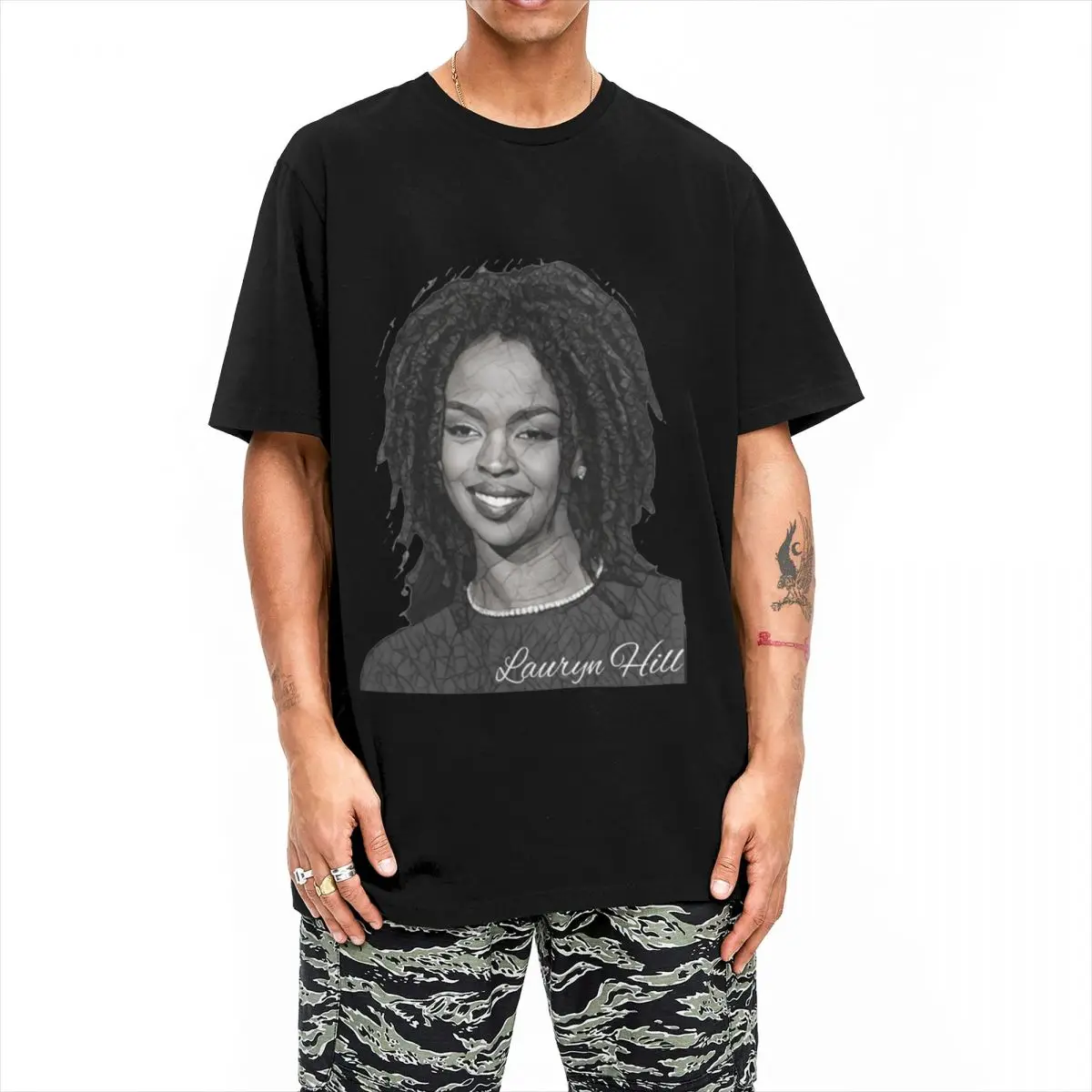 Hip Hop Fugees T Shirt Summer Music Lauryn Y2K Funny T Shirts 100% Cotton Novelty Hill Tee Shirt For MenShort Sleeve Custom Tees