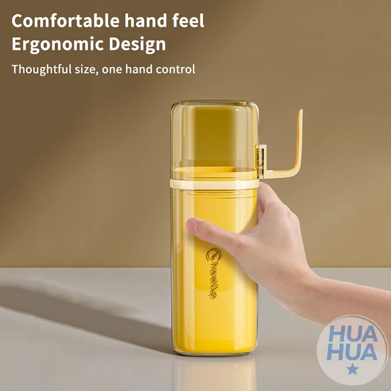 

HUA Portable Toothbrush Cup Multi-function 3-in-1 Travel Mouthwash Cups Toothbrush Toothpaste Organizer Box Toothbrush Holder