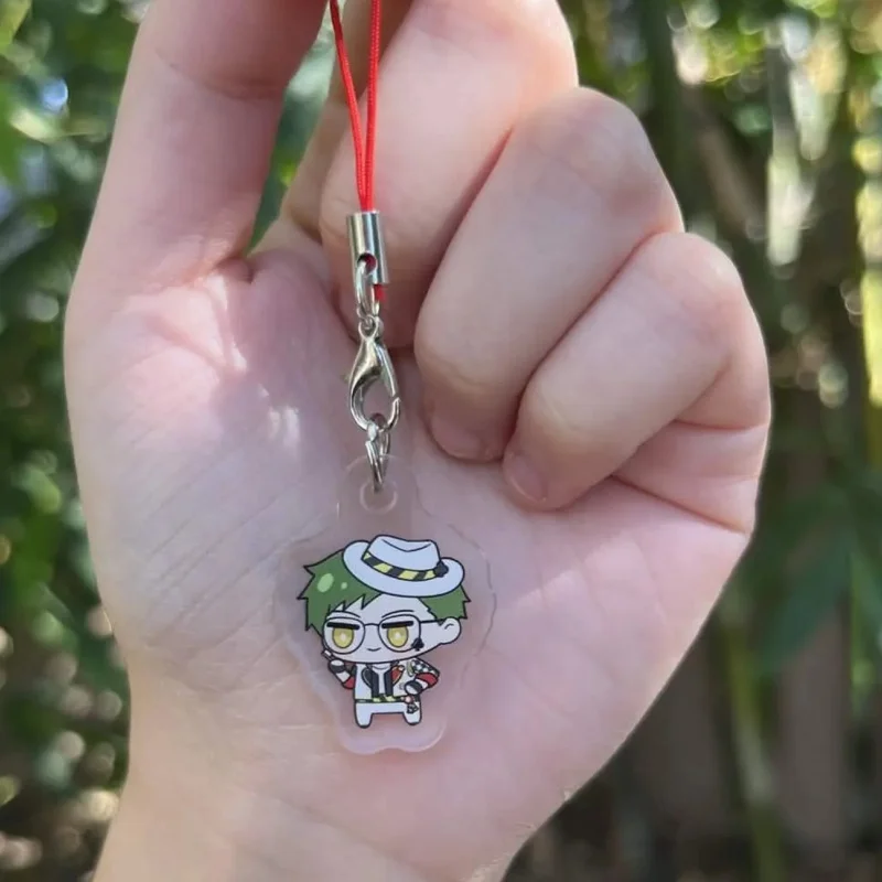 Cute Anime Character Acrylic keychains Charm twst heart slabyul mini gummy phone charm