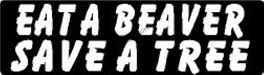 

EAT A BEAVER SAVE A TREE HELMET Stickers Hard Hat Car Stickers