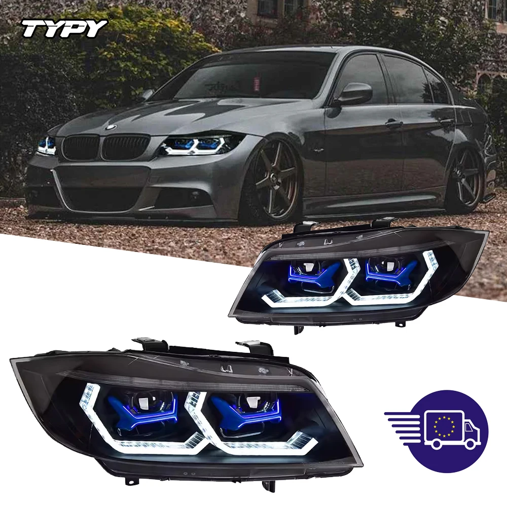 TYPY Autolampen voor BMW E90 LED Koplampen 2005-2012 Koplampen 320i 325i 318i DRL Knipperlicht Grootlicht Angel Eye Projector Lens