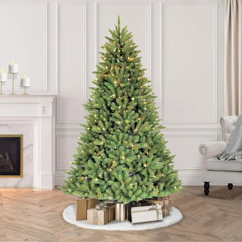 6.5 Foot Christmas Tree Pre-Lit Fraser Fir Artificial with 500 UL-Listed Clear Lights, Green  51