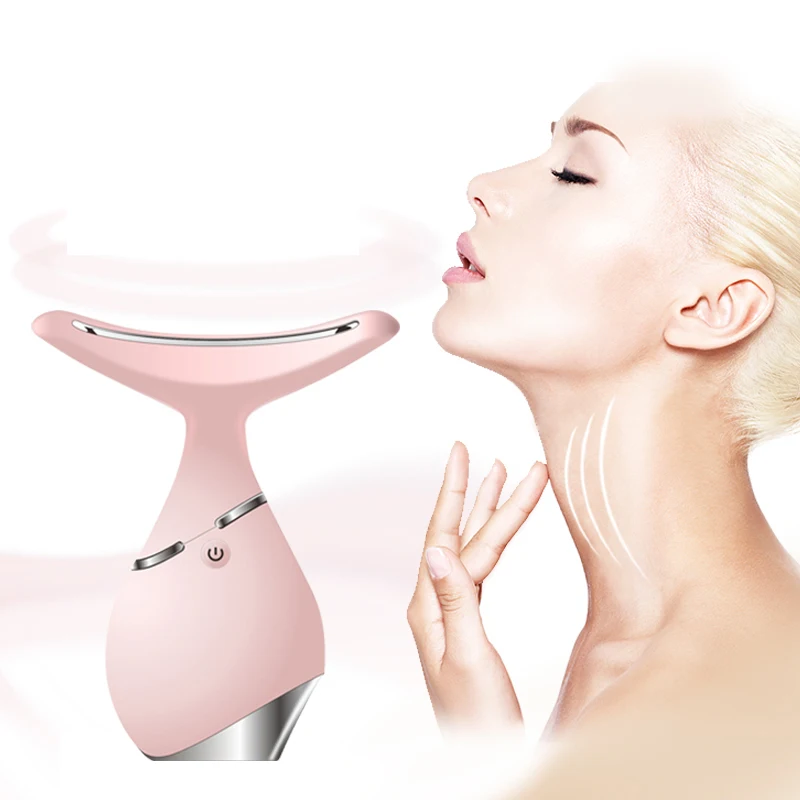 

Wholesales Rechargeable LED Photon Vibration Neck Instrument Skin Care Tighten Anti Wrinkle Remove Neck Lifting Massager