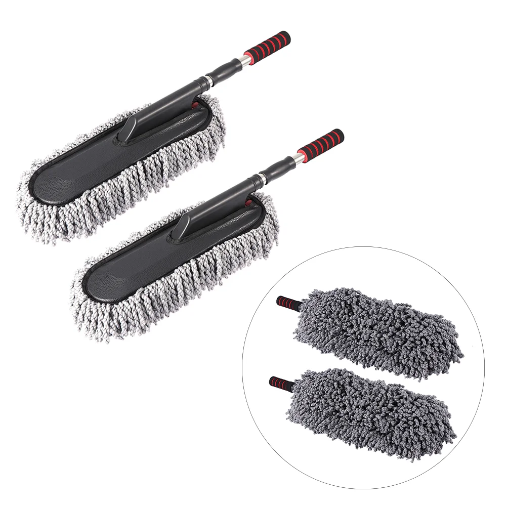 

2pcs Super Auto Dashboard Car Duster Windshield Cleaner Cleaning Brush (Grey)