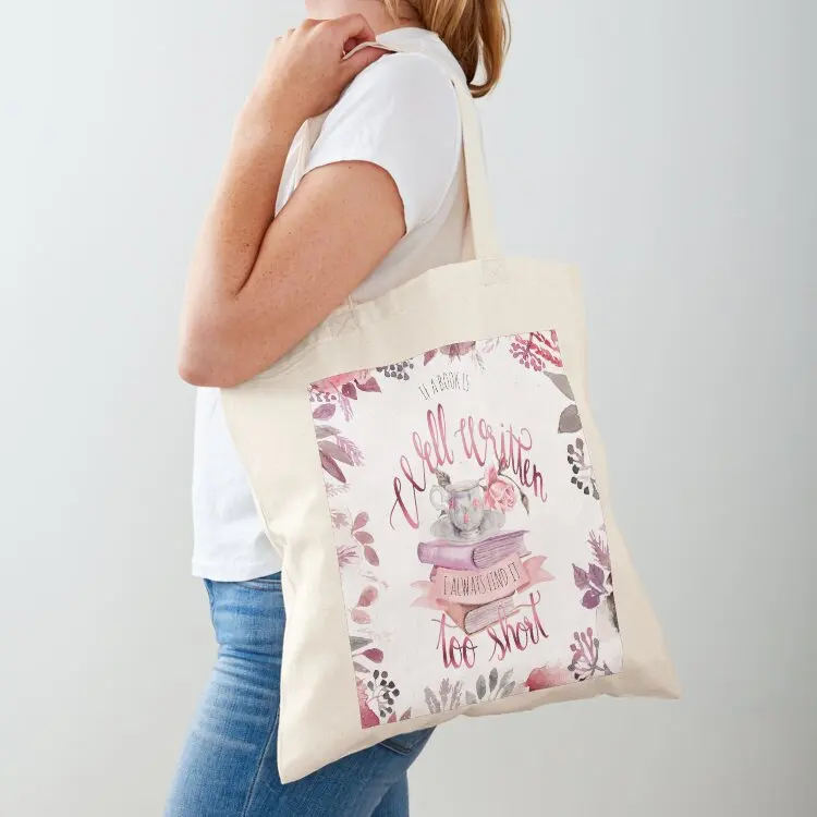 

IF A BOOK IS WELL WRITTEN Tote Bag tote bag custom personalized tote bag women Handbags women
