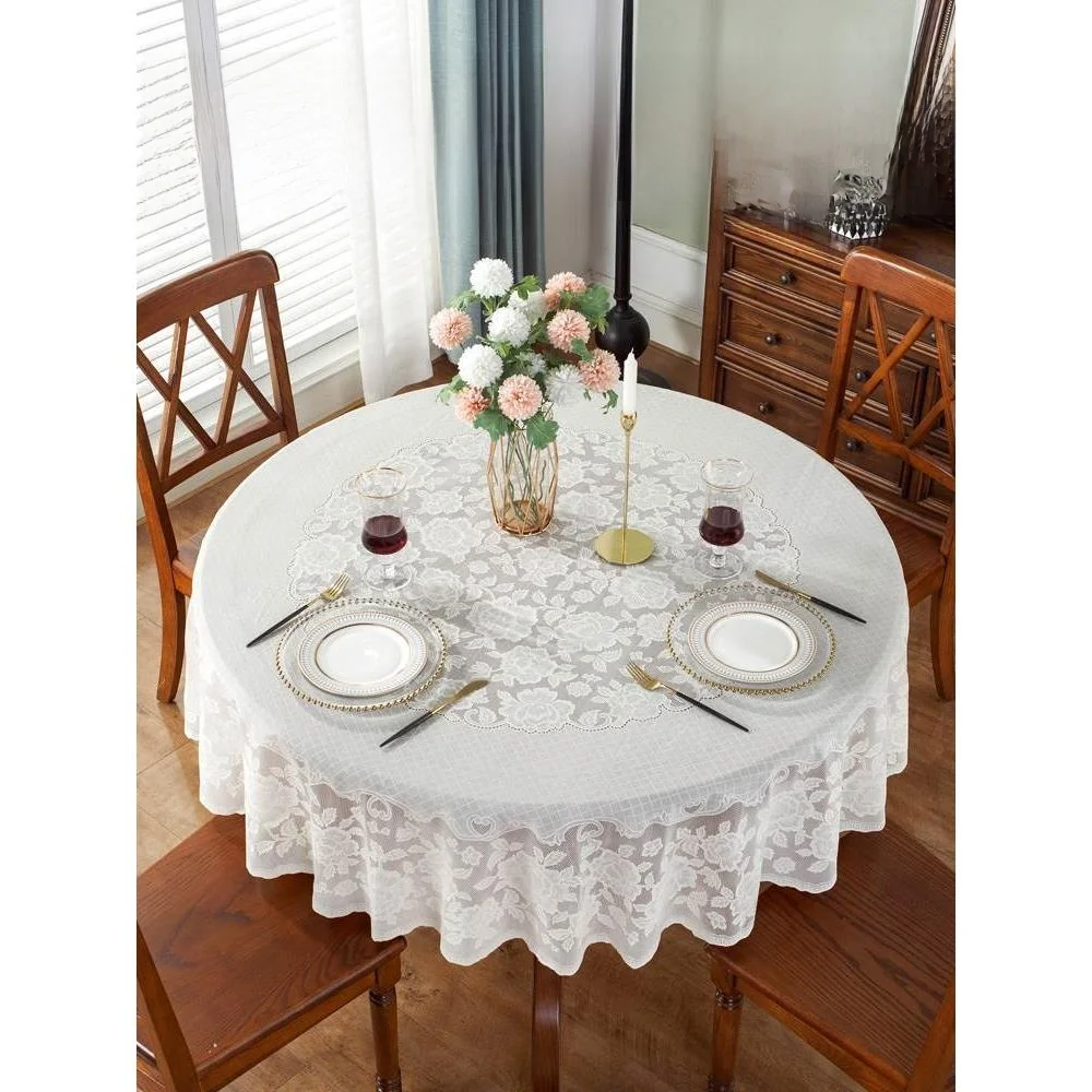 

Высококачественная европейская круглая скатерть, водонепроницаемая, маслоотталкивающая, не требующая стирки, термостойкая, для дома, отелей и ресторанов