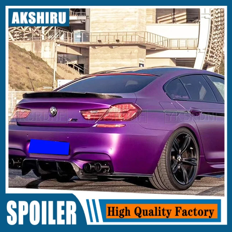 For BMW M6 F12 F13 F06 4 and 2 doors Carbon Fiber rear boot Wing Spoiler Rear Roof Spoiler Wing Trunk Lip Boot Cover Car Styling