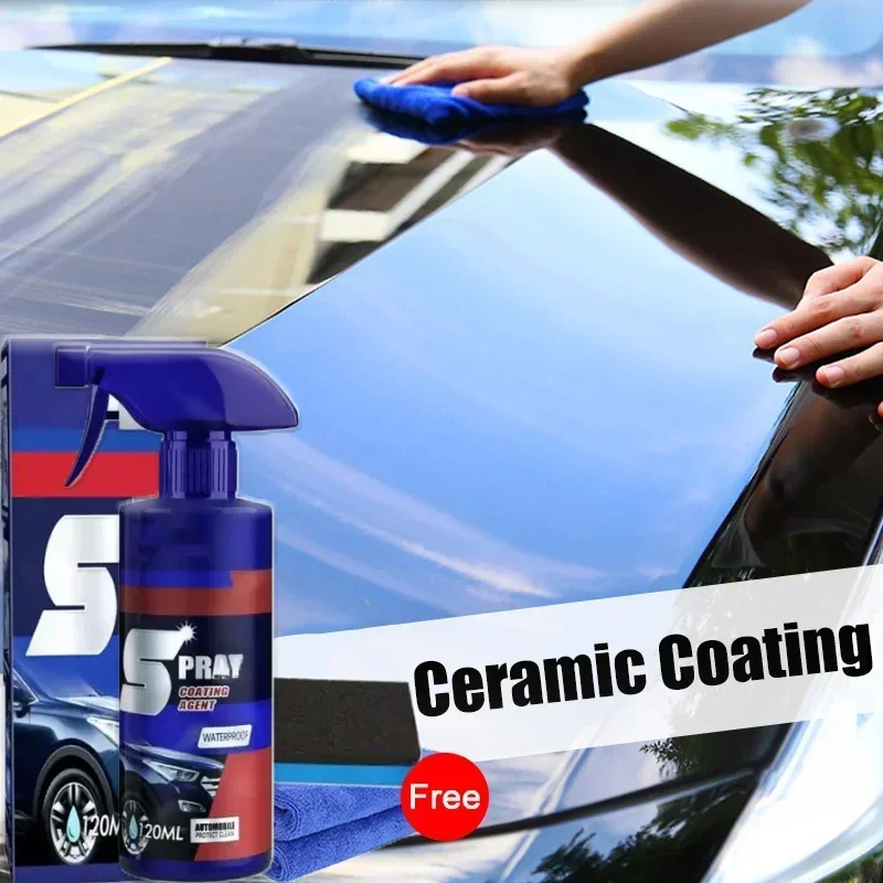 RAYHONG Quick-acting Coating Spray Car Nano-ceramic Coating Agent Car Scratch Repair Glass Hydrophobic Coating Care 120ml 1636