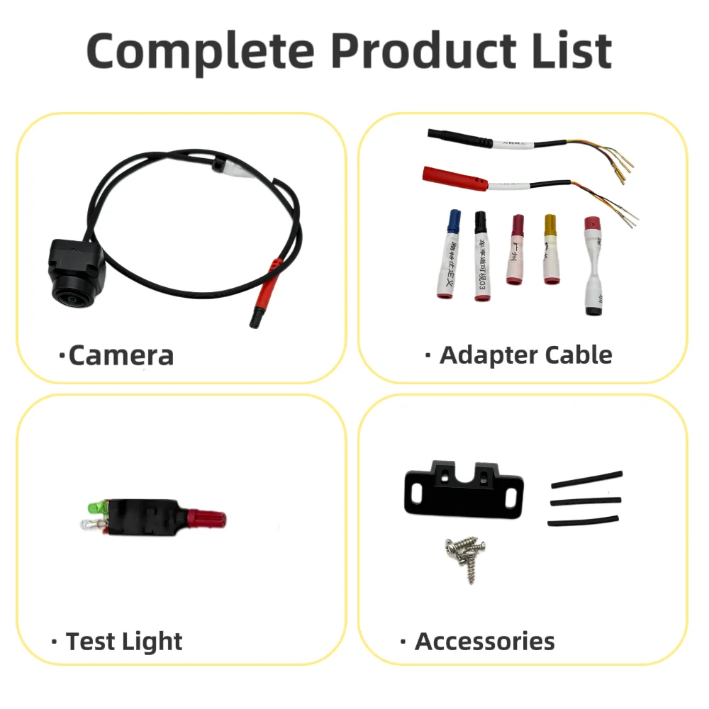 Universal Single Car 360 Panoramic Camera Front Rear AHD/CVBS NTSC/PAL Switchable Video Signal for Aftermarket 360 System