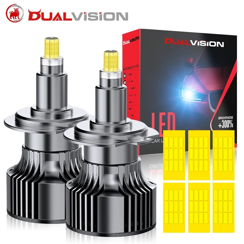 

360 H7 Led 6 Sided CSP Chip Canbus H11 H8 H9 9005 9006 HB3 HB4 9012 HIR2 Car Headlight Bulb 6000K Fog Lamp 12V Led Lamp For Lens