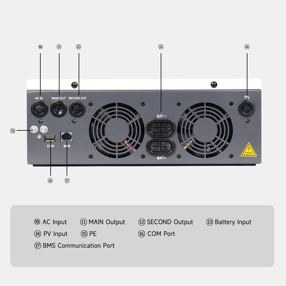 Smart 6200W Single Phase Home- Use Inverter Pure Sine Wave Output 6.2kW 48V Solar System High Frequency Output