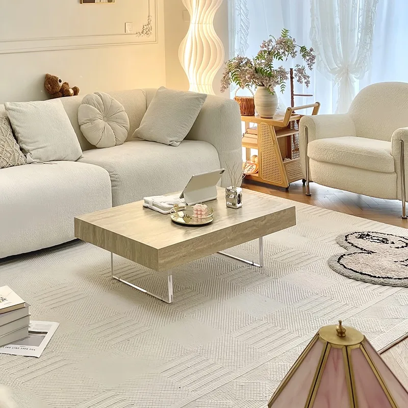 طاولة القهوة الفاخرة الشمال الرخام الحديثة الرجعية تخزين طاولة جانبية كلاسيكية ريفي ميسا دي سنترو دي سالا أثاث غرفة المعيشة