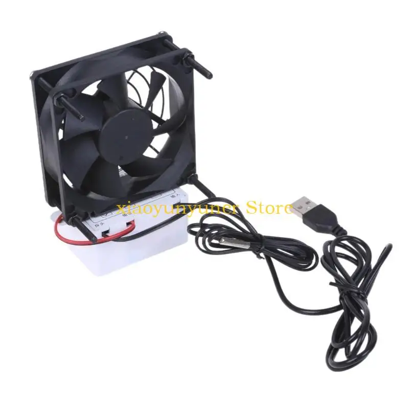 P9JB USB Powered Cooling Fan Automatic PC Routers Fan with Temperature Controllers