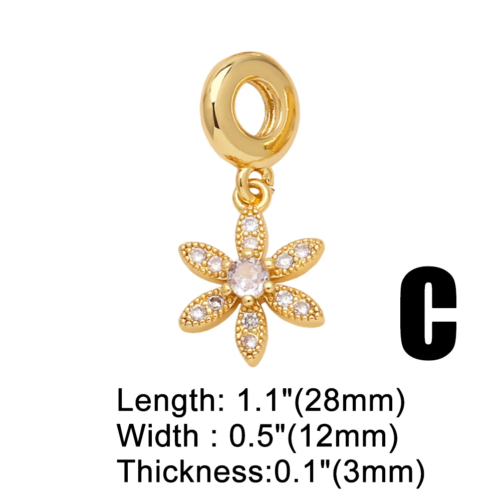 OCESRIO Crystal Candy Bear Pendant for Necklaces Bracelet Copper Gold Plated CZ Palm Tree Jewelry Making Component pdtb488