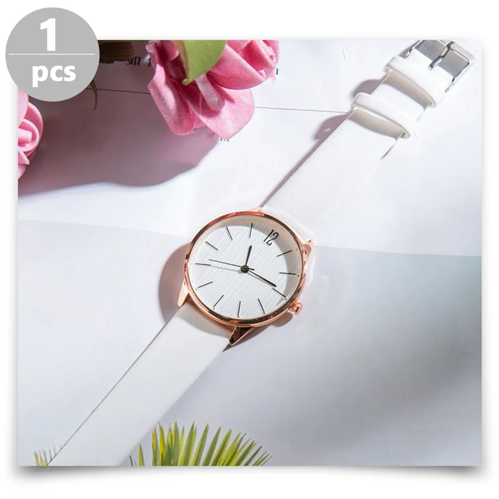 

Women'S Quartz Watch Pu Strap Waterproof Fashion Casual Wristwatch For Lady Daily Wear Gift