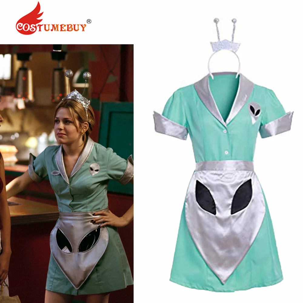 Roswell Liz Parker Crashdown Cosplay Costume Cafe Waitress Maid Dress Alien Cosplay Costume Dress Uniform