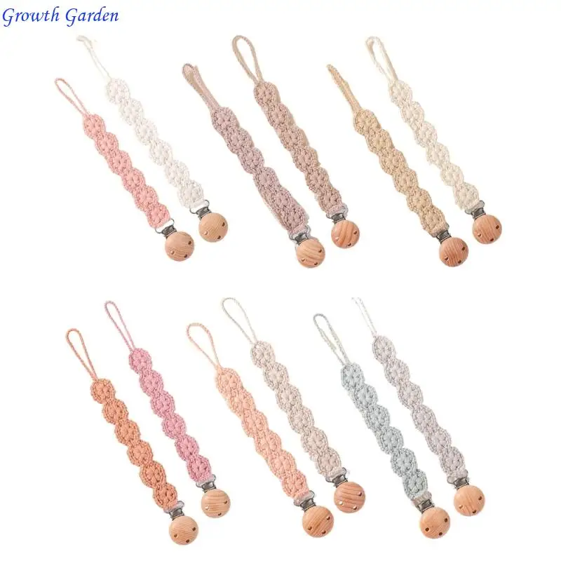

2Pcs/set Pacifier Clip Chain for Baby Soft and Safe Infants Soother Holder Rope Prevent Loss and Contamination E65D