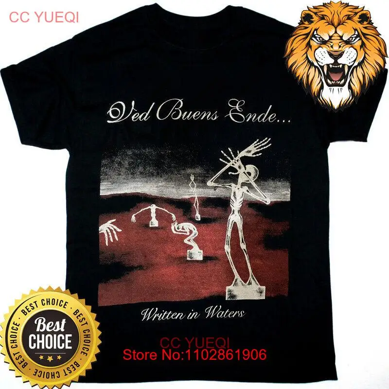 Футболка с надписью «Написано в воде», в стиле рок-группы, металлическая рубашка A3996