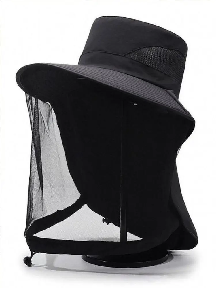 Breathable Mosquito Head Net Hat - Lightweight Bug Mesh Sun Cap for Camping Hiking Gardening, Beekeeper Protector (UPF 50+) view 2