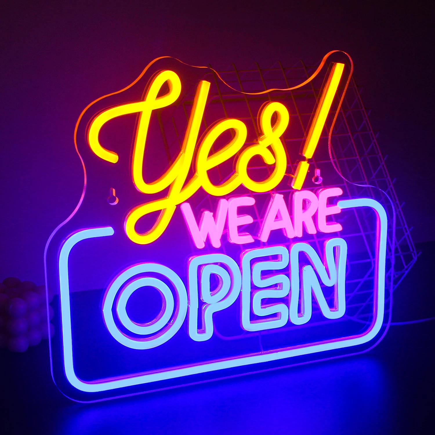 

Неоновая вывеска Yes We Are Open Light Up for Wall Decor Светодиодная вывеска для бизнеса Акриловое украшение для бара Кофейня Кафе Клуб Вечеринка
