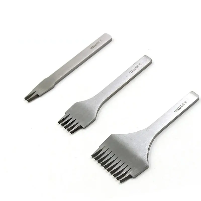 

Кожаные ремесленные косые плоские дыроколы 3,38/3,85/3,0/2,7 мм, косой плоский рубчик во французском стиле, инструмент для вышивания кожи