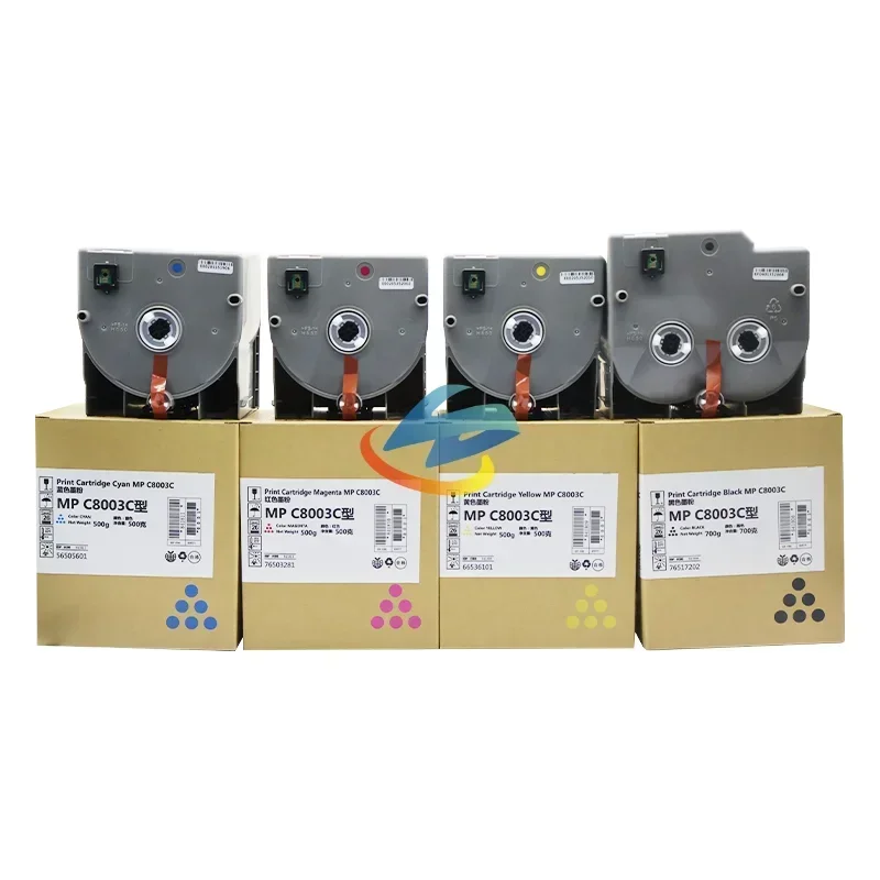 4PCS MPC8003 Toner Cartridge Compatible for Ricoh MPC6503 MPC8003 MP C6503 8003 Toner Powder Printer Supplies CMYK