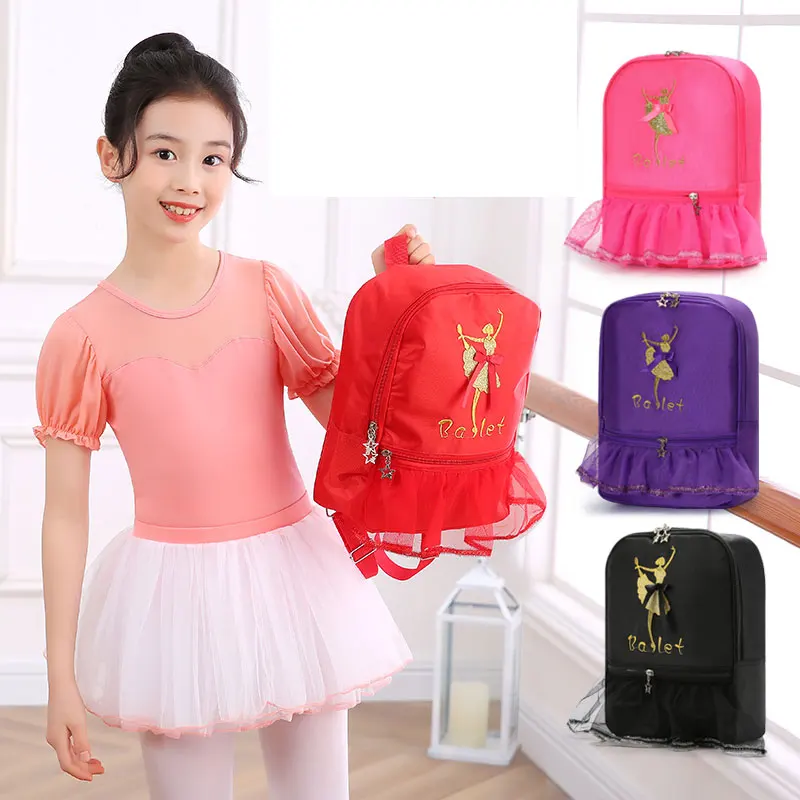 Fashion Dance Bag For Girls Ballet Sports Yoga Gymnastic Large Capacity Handbag For Kids Princess Dancing Children Dancer Bags