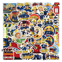 10/30/50PCS Fireman Sam Series Stickers Cartoon Sticker Kids Toy Decals DIY Luggage Laptop Phone Car Bike Skateboard Graffiti
