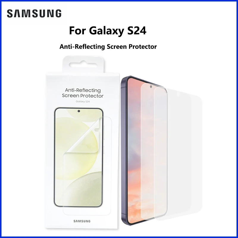 

Original Anti-Reflection Screen Protector for Samsung Galaxy S24 HD Clear Anti-Scratch Genuine Protective Film EF-US921