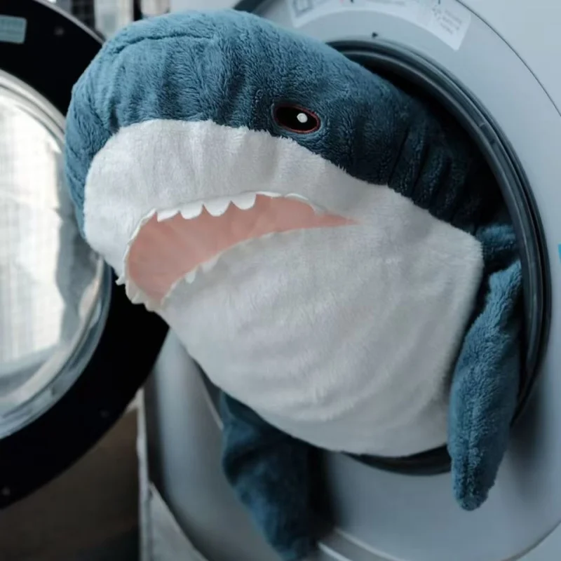 

60/80/100cm Cute Shark Plush Toy Soft Stuffed Speelgoed Animal Reading Pillow for Birthday Gifts Cushion Doll Gift