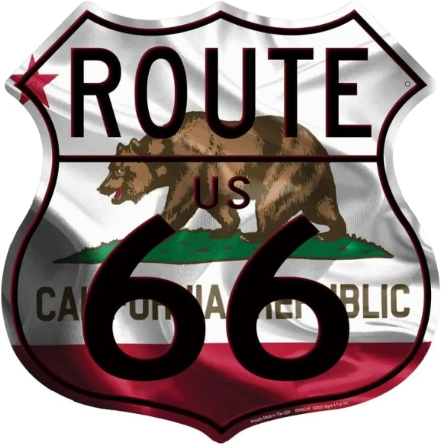 Защитный знак | 66 CA флаг щит знак | 11 ”x 11,5” | Рельефный алюминиевый знак | Сделано в США Защитный знак | 66 CA флаг щит знак | 11 ”x 11,5” | Рельефный алюминиевый знак | Сделано в США