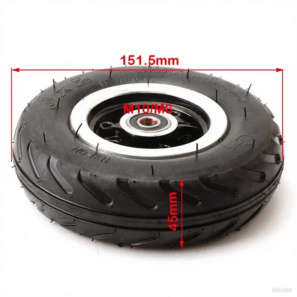 High Quality 6x2 Solid Tires 6 Inch Pneumatic Wheels For Electric Scooter Wheelchair F0 Cart 6*2 Explosion-proof Tyre
