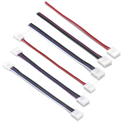 8/10mm 2pin 4pin 12mm 5 Pin LED Strip Connettore Cavo di Saldatura Gratuita Spina del Cavo Elettrico Per SMD 2835 5050 HA CONDOTTO LA Luce di Striscia