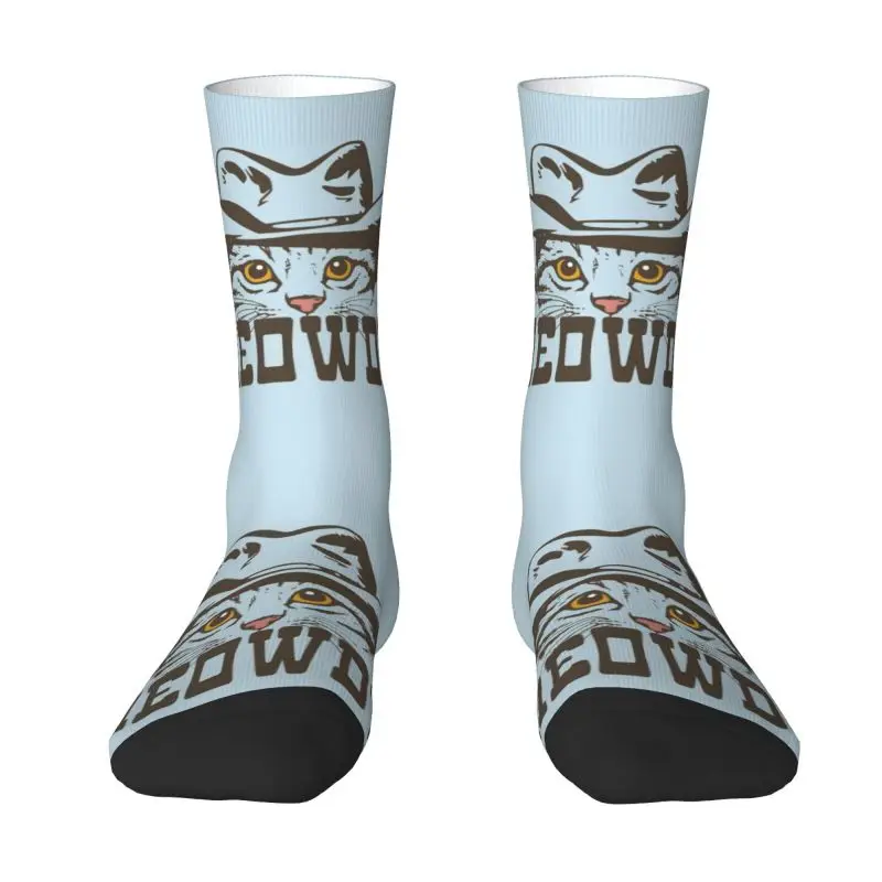 

Custom Meowdy Meow Men Women Crew Socks Unisex Cool Spring Summer Autumn Winter Dress Socks