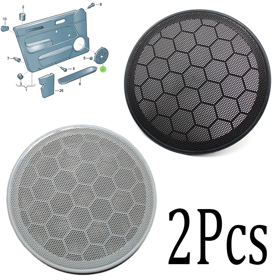 

2Pcs Black/Beige/Gray Black Door Loud Speaker Cover Grill 3B0868149 Fit For VW Beetle Passat B5 Jetta MK4 Golf GTI 1999-2005