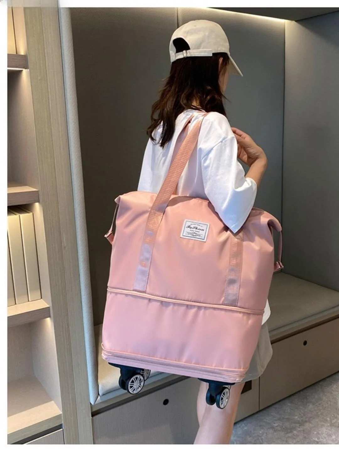 حقيبة أمتعة محمولة خفيفة الوزن، حقيبة سفر، حقيبة نقل، حقيبة تخزين بعجلات عالمية لرحلات العمل والانتقال #4