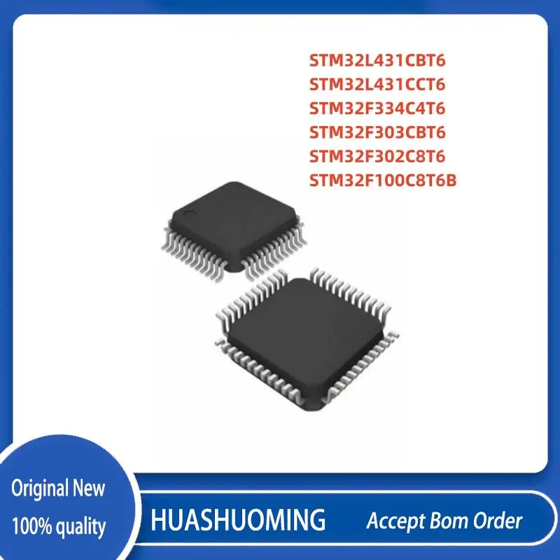 NEW 2Pcs/Lot  STM32L431CBT6 STM32L431CCT6 STM32F334C4T6 STM32F303CBT6  STM32F302C8T6   STM32F100C8T6B     LQFP-48