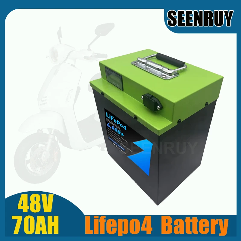 

48V 70AH Lithium Battery with BMS 80A 100A 120A 150A 200A For Electric Vehicle Wheelchair RV Portable Power Station Forklift