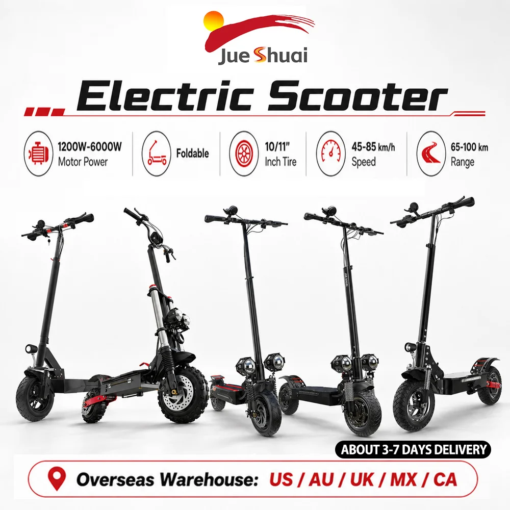 【7 Models】1200W-6000W Electric Scooter for Adults 45-85KM/H Max Speed Single/ Dual Motor 10inch/11inch Tubeless Tire E Scooter 1