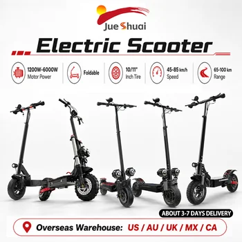 【7 Models】1200W-6000W Electric Scooter for Adults 45-85KM/H Max Speed Single/ Dual Motor 10inch/11inch Tubeless Tire E Scooter 1