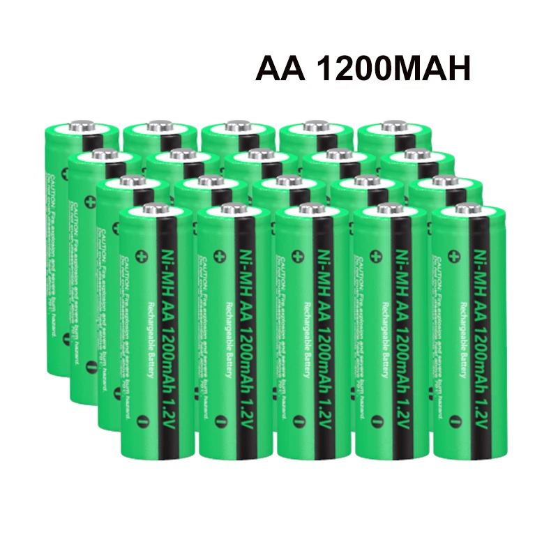 24Pcs PKCELL 1200mAh NiMH 1.2V Battery for Solar Light AA Rechargeable Batteries