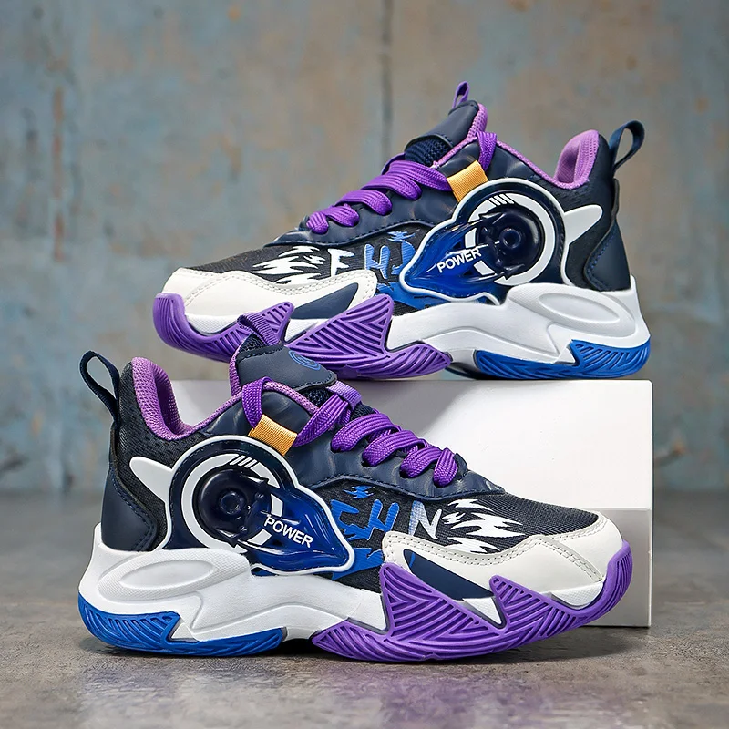 

Пара детских четырехсезонных сетчатых дышащих баскетбольных кроссовок, износостойких баскетбольных кроссовок, размеры 31-40,AYY-L9777