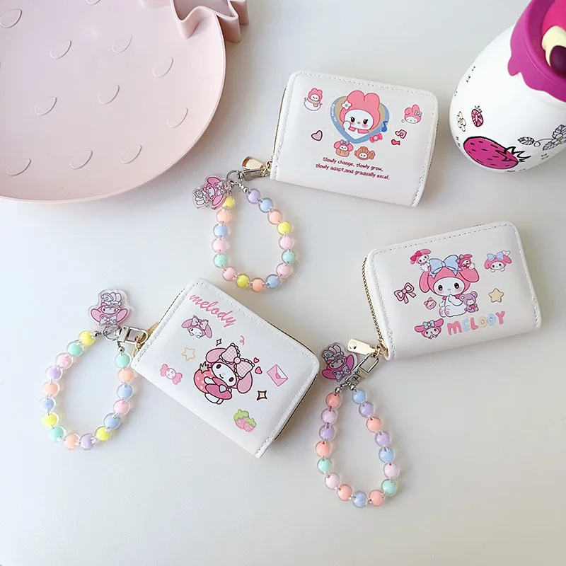 

Cute Melody Wallet Card Holder, Simple Portable & Water-Resistant, Compact Capacity Women's Pocket Purse
