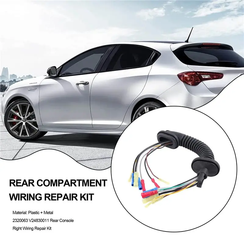 Kabelreparaturset für die rechte Heckklappe des Kofferraums für Alfa Romeo Giulietta – enthält die Teile 2320063 V24830011 – Detail 3