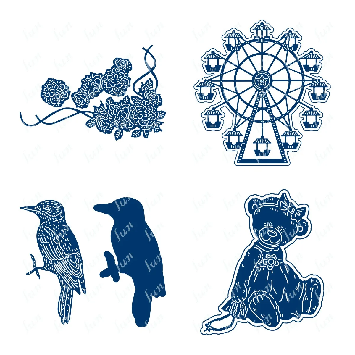 

Kawaii Animal Metal Cutting Dies Sets for Diy Craft Making Greeting Card Scrapbooking Decoration Ferris Wheel Bear Die Cuts Mold
